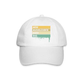 Beruf Musiklehrer - Baseballkappe - Weiß/Weiß - Vorne