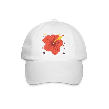 Hibiskus  - Baseballkappe - Weiß/Weiß - Vorne