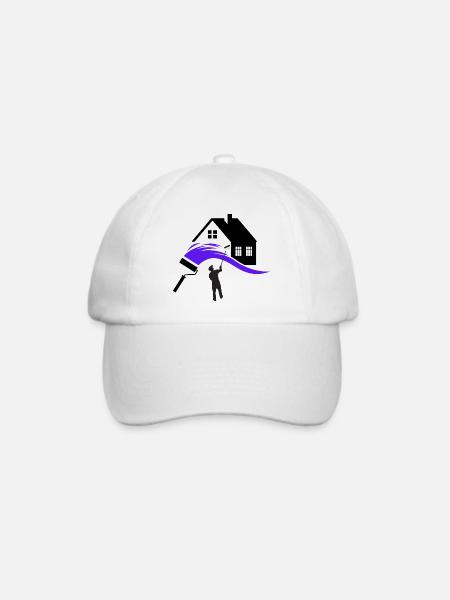 Maler - Baseballkappe - Weiß/Weiß