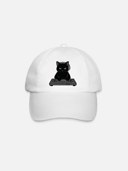 DJ Scratch Cat Music Platinum - Baseballkappe - Weiß/Weiß