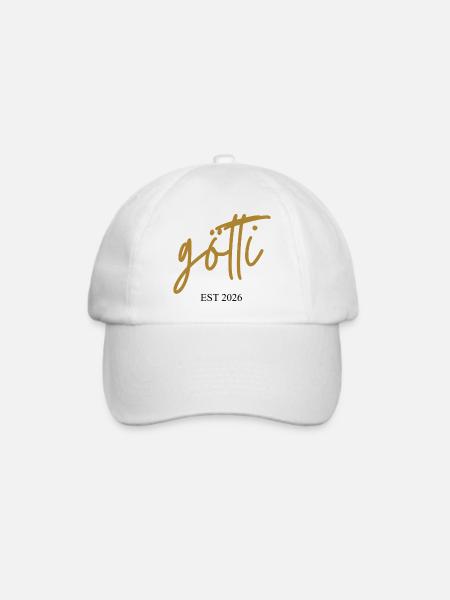 Götti est 2026 - Baseballkappe - Weiß/Weiß