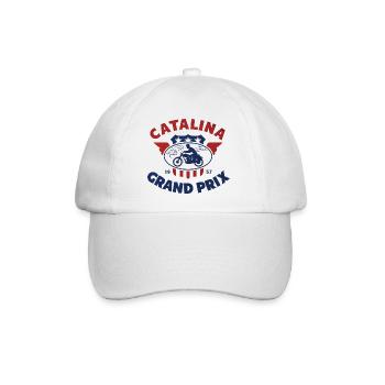 Grand Prix Catalina Vintage-Motorrad - Baseballkappe - Weiß/Weiß - Vorne