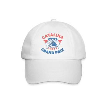 Catalina Grand Prix Vintage-Motorrad - Baseballkappe - Weiß/Weiß - Vorne