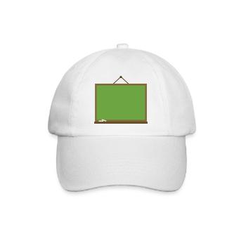 Schultafel - Baseballkappe - Weiß/Weiß - Vorne