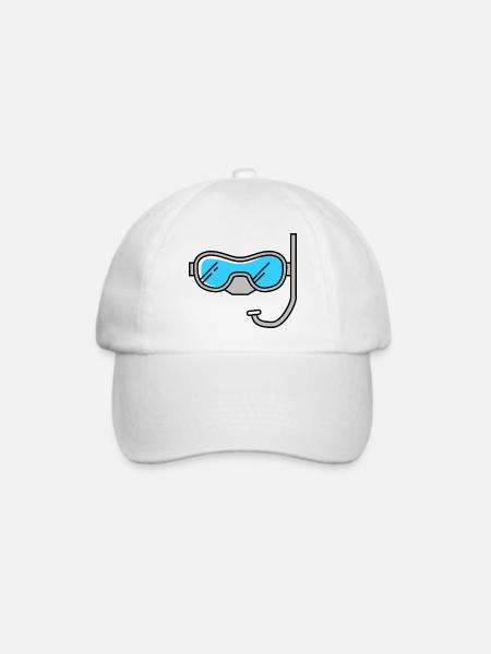 Taucherbrille - Baseballkappe - Weiß/Weiß