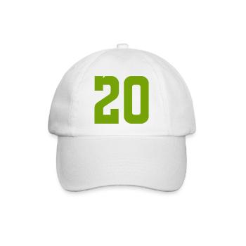 20 - Baseballkappe - Weiß/Weiß - Vorne