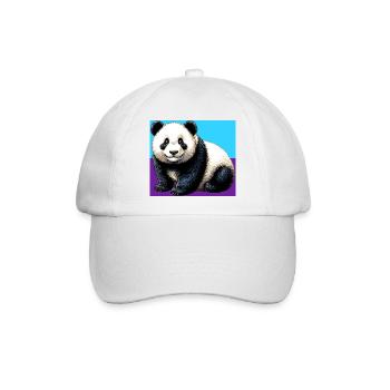 Panda - Baseballkappe - Weiß/Weiß - Vorne