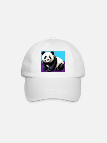 Panda - Baseballkappe - Weiß/Weiß
