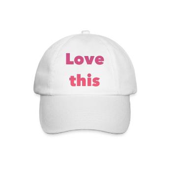 Liebe Dieses Gradient-Typografie - Baseballkappe - Weiß/Weiß - Vorne