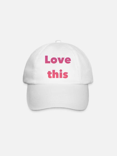 Liebe Dieses Gradient-Typografie - Baseballkappe - Weiß/Weiß