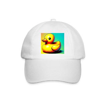 Ente Ente Ente Ente Ente - Baseballkappe - Weiß/Weiß - Vorne