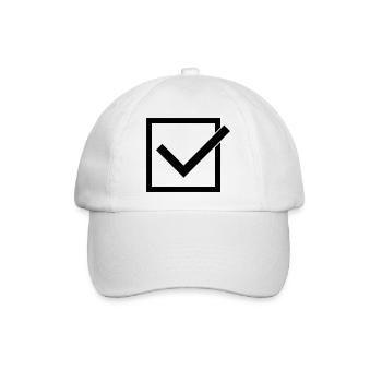 Check - Baseballkappe - Weiß/Weiß - Vorne