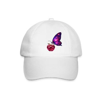 Rubin-Leben – Power Butterfly - Baseballkappe - Weiß/Weiß - Vorne