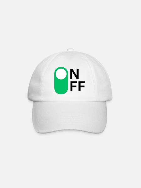 ON / OFF Modus - Baseballkappe - Weiß/Weiß