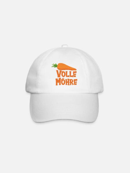Volle Möhre - Baseballkappe - Weiß/Weiß