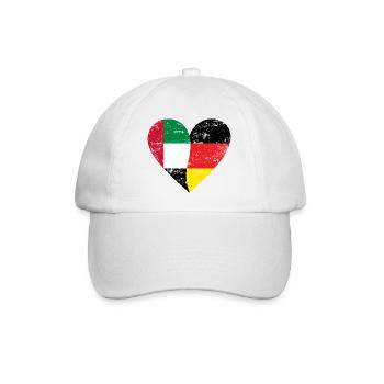 UAE Germany Heart Used - Baseballkappe - Weiß/Weiß - Vorne