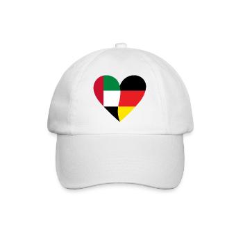UAE Germany Heart - Baseballkappe - Weiß/Weiß - Vorne