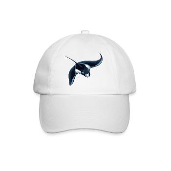 Rochen Mantarochen - Baseballkappe - Weiß/Weiß - Vorne