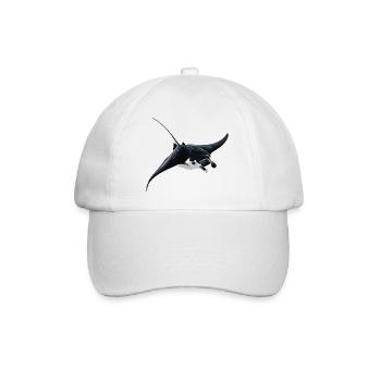 Rochen Mantarochen - Baseballkappe - Weiß/Weiß - Vorne