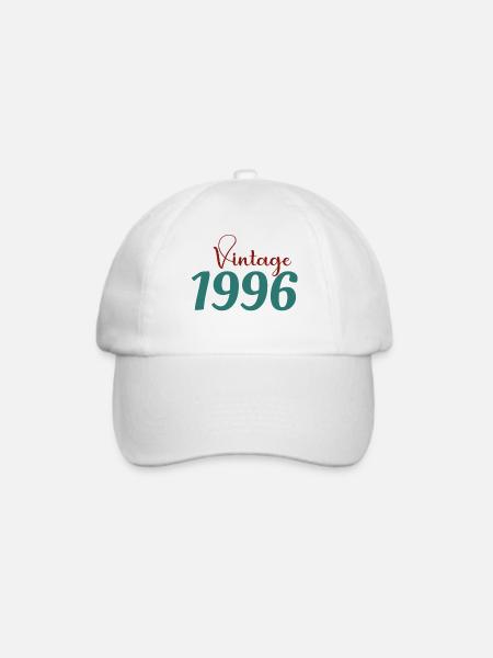 30 Jahre Retro 70er Tee Geboren 1996 - Baseballkappe - Weiß/Weiß