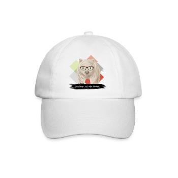 JvG Wombat "Bin dünner, net mehr Wombat." - Baseballkappe - Weiß/Weiß - Vorne