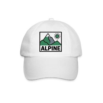 Alpine Berge Bergsteigen Alpenverein Wandern - Baseballkappe - Weiß/Weiß - Vorne