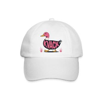Ente Kvack Wasservogel Lustig Spruch Erpel - Baseballkappe - Weiß/Weiß - Vorne
