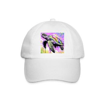 Schildkröte - Baseballkappe - Weiß/Weiß - Vorne
