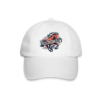 Maehne statt Krone Pferde-Statement - Baseballkappe - Weiß/Weiß - Vorne