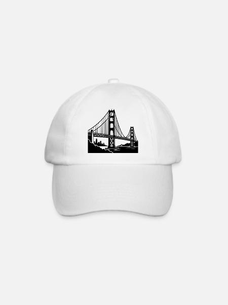 Golden Gate Bridge - Baseballkappe - Weiß/Weiß