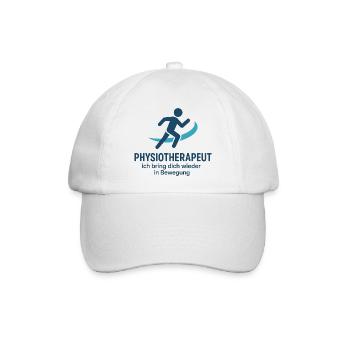 Bewegungstherapie Logo - Baseballkappe - Weiß/Weiß - Vorne