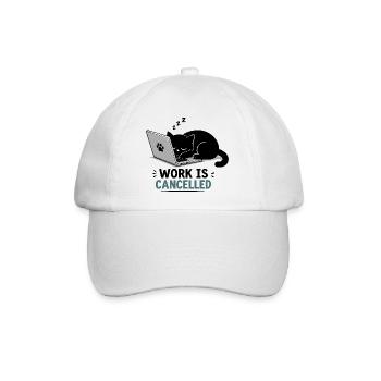 Katzenpause am Laptop - Baseballkappe - Weiß/Weiß - Vorne