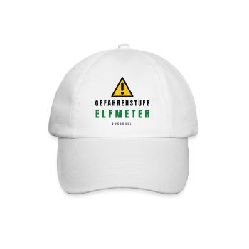 Gefahrenstufe Elf Meter Fußball - Baseballkappe - Weiß/Weiß - Vorne