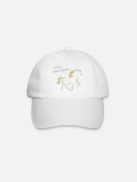 Isi Pisi Lemon Squeezi - Orange - by Maison Bichon - Baseballkappe - Weiß/Weiß