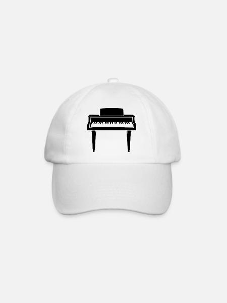 Klavier Geschenk Pianist - Baseballkappe - Weiß/Weiß