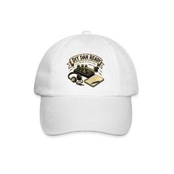 DIT DAH READY - Baseballkappe - Weiß/Weiß - Vorne