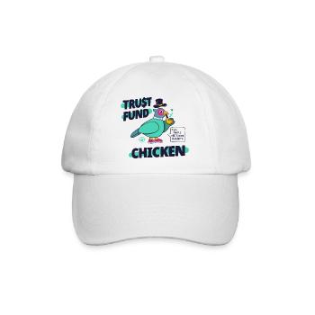 Treuhandfonds Chicken Bold Comic Pheasant Art - Baseballkappe - Weiß/Weiß - Vorne