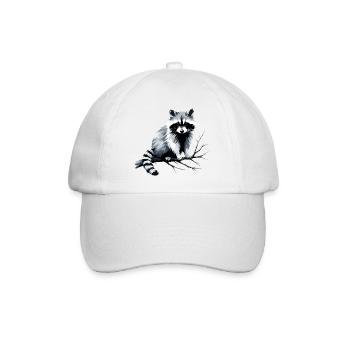 Waschbär - Baseballkappe - Weiß/Weiß - Vorne