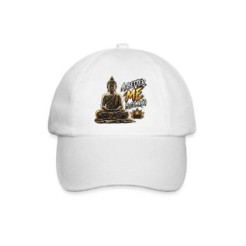 Besseres Ich kommt Buddha - Baseballkappe - Weiß/Weiß - Vorne