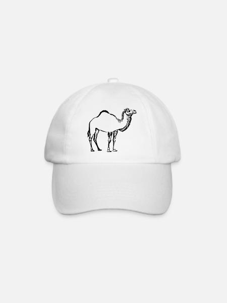Kamel schwarz Geschenk - Baseballkappe - Weiß/Weiß