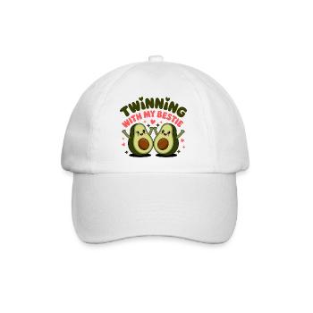 Partnerschaft mit meinem besten Freund – süßes Avocado-Design - Baseballkappe - Weiß/Weiß - Vorne