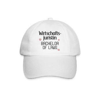Studium Abschluss Wirtschaftsjuristin - Baseballkappe - Weiß/Weiß - Vorne