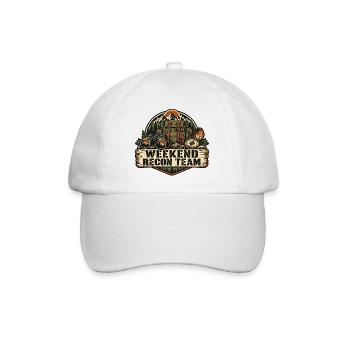 Weekend Recon Team – Retro-Outdoor-Abzeichen - Baseballkappe - Weiß/Weiß - Vorne