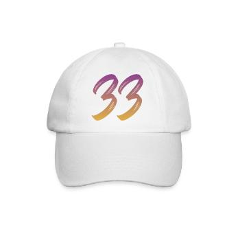 33 - Baseballkappe - Weiß/Weiß - Vorne