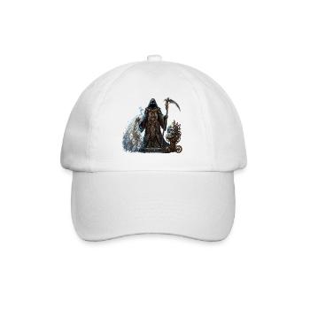 Der Mitternachtspfau – Stea Gothic Elegance - Baseballkappe - Weiß/Weiß - Vorne