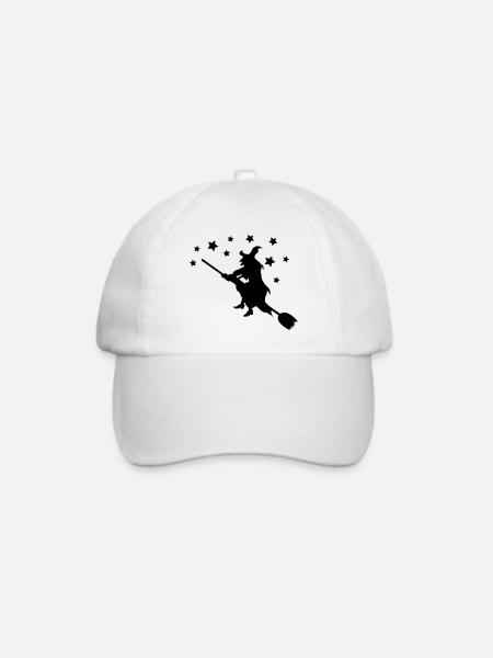 Hexe - Baseballkappe - Weiß/Weiß