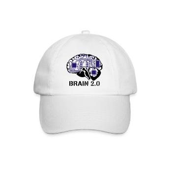 brain 2.0 - Baseballkappe - Weiß/Weiß - Vorne