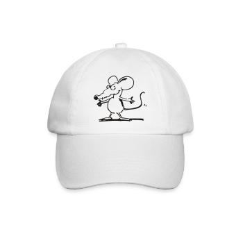 Ratte stopp - Baseballkappe - Weiß/Weiß - Vorne