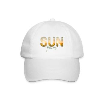 sunflower Sonnenblume Sommerdesign Blume Sonne - Baseballkappe - Weiß/Weiß - Vorne