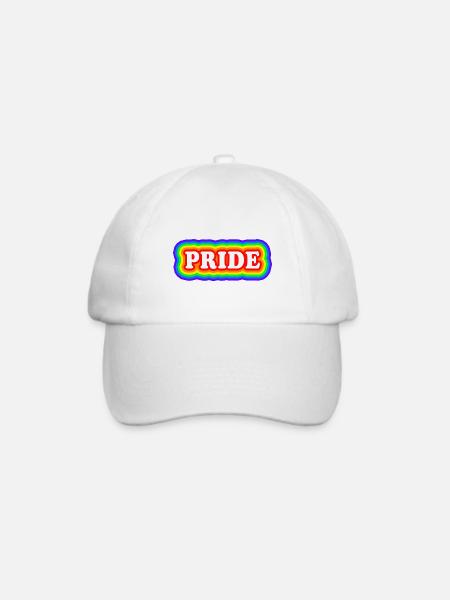 Retro Hippie STOLZ - Baseballkappe - Weiß/Weiß
